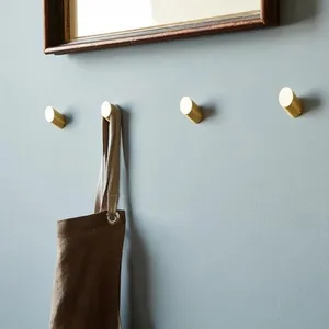 Luxus Original Design Nordic Messing Kleider haken Wand halter Home Decor Massiv Messing Wand halterung Kleider haken