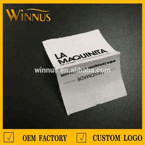 Tùy Chỉnh In Logo Riêng May Trong Quần Áo May Mặc T Áo Sơ Mi Rửa Chăm Sóc 100% <span class=keywords><strong>Cotton</strong></span> Hữu Cơ Twill Nhãn Cho Quần Áo Trẻ Em - Product Image 6