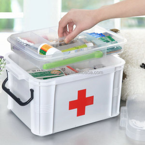 Botiquín de Medicina de Plástico Familiar, Caja de Almacenamiento Médico Grande, Caja de Almacenamiento de Emergencia Médica, Botiquín de Primeros Auxilios Portátil para el Hogar - Product Image 4