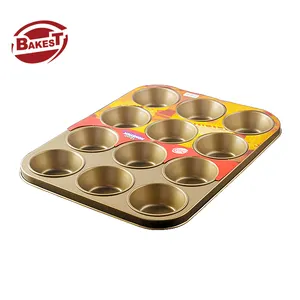 Bakest vàng không dính cupcake muffin Bánh Pan nướng bánh muffin khay nướng Khuôn nướng