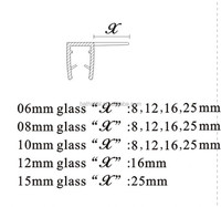 Bande d'étanchéité de porte de douche en verre, lot de 10 pièces, PVC transparent, portières de douche pliables