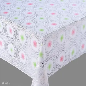 Nappe de Table en dentelle vinyle PVC, Crochet, coloré, 5 pièces