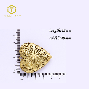 Gold Plated <strong>Heart</strong> <strong>Shaped</strong> <strong>Locket</strong> Filigree <strong>Locket</strong> Pendant Wedding <strong>Locket</strong> - Product Image 2