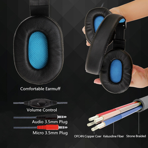Auriculares para Juegos con <span class=keywords><strong>Cable</strong></span> Trenzado y Micrófono, Precio <span class=keywords><strong>de</strong></span> Fábrica, para Computadora y Reproductor Multimedia Portátil, <span class=keywords><strong>Cable</strong></span> <span class=keywords><strong>de</strong></span> 2.1m - Product Image 5