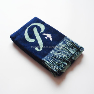 Bufanda de abanico de fútbol jacquard tejida acrílica bonita personalizada barata promocional - Product Image 3