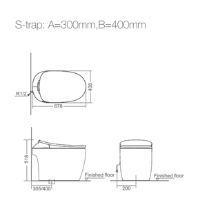 สุขภัณฑ์ชิ้นเดียวอัจฉริยะจาก Huida Sanitary Wares พร้อมระบบอุ่นที่นั่งและเป่าแห้งด้วยลม - Product Image 5