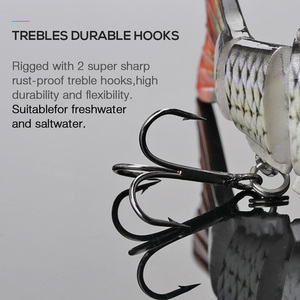 Leurre rigide wobbler coulant composé de 6 sections articulées, appât artificiel de type poisson nageur idéal pour la pêche au bar, Crankbait, 20g, 1 unité - Product Image 4