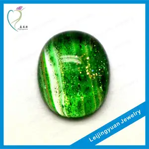 Pedra de jade solta oval de vidro verde para o melhor preço