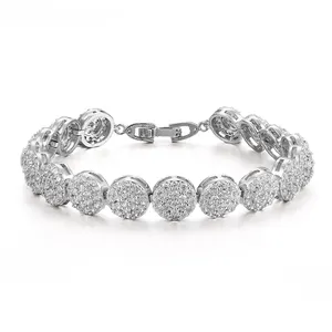 Custom Jewelry Iced Out Bracelet Classic Design AAA+ Round 0.5 Carat Cubic Zircon Diamond Tennis Bracelet