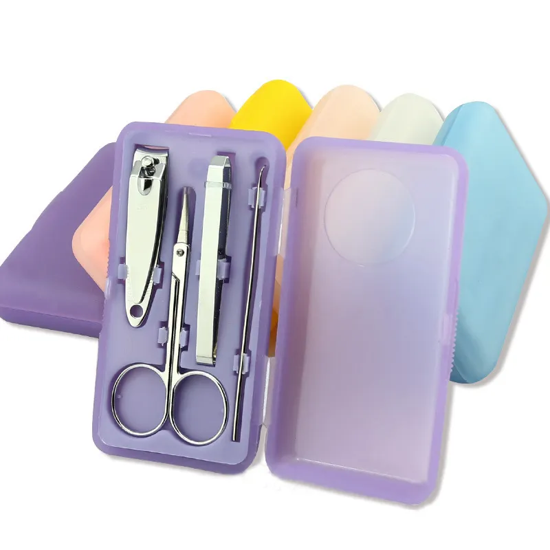 Cheap 4 pcs mini manicure set tools for baby with plastic case