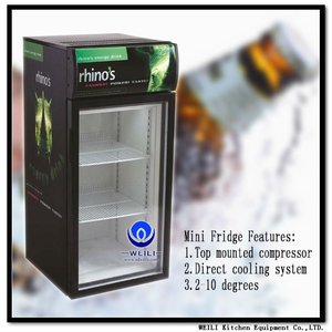 LED 85L congelador frigobar mariscos refrigerador de la exhibición - Product Image 3
