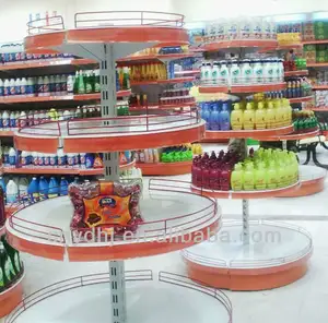 Supermercado estante círculo supermercado estanterías