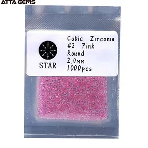 Kleine Größe Rosa Runde Form 8 herzen 8 Pfeile Cut Zirkonia Preis Pro Gramm für Wachs Einstellung