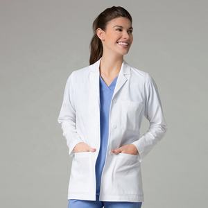 高品質な女性医師向け織物医療用白衣、柔らかく通気性のあるプリントスクラブ、カスタムロゴ入り、<span class=keywords><strong>XL</strong></span>サイズ、OEMモデル - Product Image 2