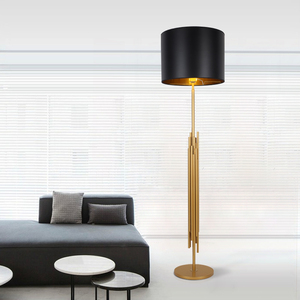 Meubles Art Déco modernes et minimalistes <span class=keywords><strong>de</strong></span> luxe pour salon, lampe sur pied LED funky, éclairage classique doré avec abat-<span class=keywords><strong>jour</strong></span> noir - Product Image 4