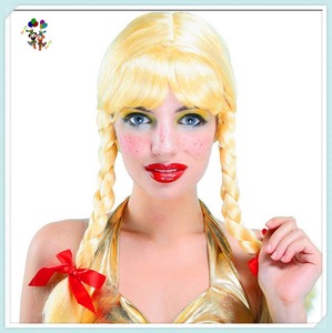 Trenzas de Cabello Rubias para el Oktoberfest, Cola de Caballo para Carnaval, Pelucas para Fiestas HPC-1377 - Product Image 2