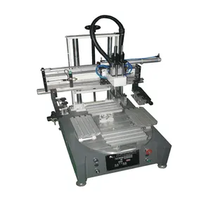 High speed desktop silk printing machine screen printer with Turntable