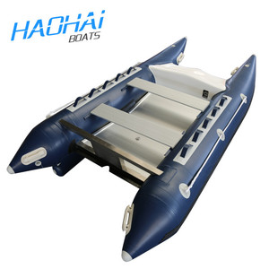 Ce Canoe Sợi Thủy Tinh Barche Rigide Gonflable Ponton Đạp Tuần Tra Thuyền Inflatable Với Custom Made Logo - Product Image 4