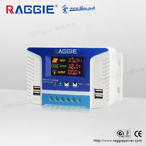 RAGGIE 30A PWM Series Waterproof Solar Charge Controller 12V 24V Automatic