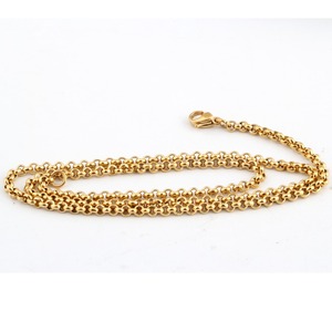 Collana a Catena in Acciaio Inossidabile Placcato Oro 18K, Gioielli alla Moda per Uomo e Donna, Catena <span class=keywords><strong>Rolo</strong></span> 18-36 Pollici - Product Image 6