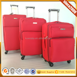 Polyester Soft Fabric 3 Piece Travel Trolley Bag Set <strong>Grey</strong> Lightweight Spinner <strong>Suitcase</strong> - Product Image 4