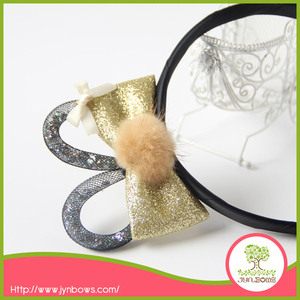 Oreilles de <span class=keywords><strong>lapin</strong></span> <span class=keywords><strong>Bandeau</strong></span> avec Jaune Boule De Fourrure - Product Image 3