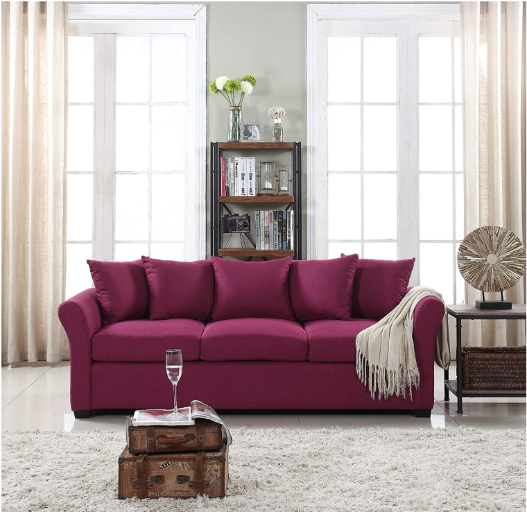 Rosa Patchwork Chesterfield Samt rosa Sof amöbel