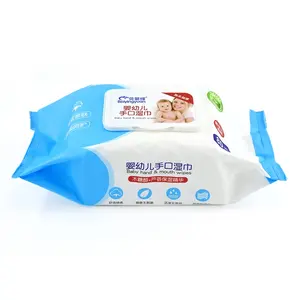 Nhà Máy Trung Quốc Giá Rẻ Bông Mềm Làm Sạch Tùy Chỉnh Không Mùi Ướt Baby Wipes Dùng Một Lần OEM 80Pcs