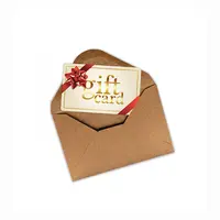 Lot de 100 Mini enveloppes marron, 4x2.75 pouces, en papier artisanal pour carte cadeau