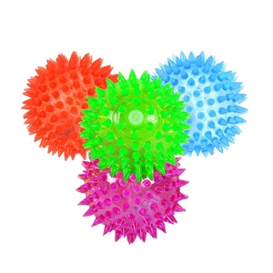 Pet Products Elastic LED <strong>Light</strong> <strong>up</strong> Spike <strong>Ball</strong> Pet <strong>Dog</strong> Cat Molar TPR Flash <strong>Ball</strong> Entertained Toy Random Colors - Product Image 1