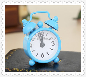Réveil de bureau rond à cadran miniature en métal, petit réveil à double cloche pour <span class=keywords><strong>enfants</strong></span> - Product Image 4