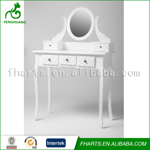 Contemporáneo de Roble Grande Barato <span class=keywords><strong>Tocador</strong></span> <span class=keywords><strong>En</strong></span> <span class=keywords><strong>Blanco</strong></span> - Product Image 2