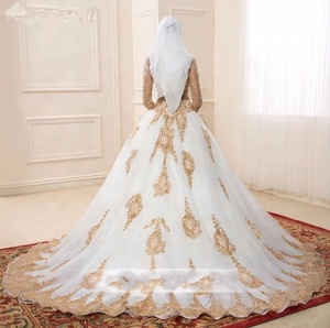 Arba foto princesa oro musulmanes de la boda vestido de boda - Product Image 2