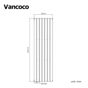 1800x532mm Anthratice Doppio Pannello Piatto di Acqua Calda Verticale Asciugamano Riscaldamento Elettrico Valvola Del Radiatore Per La Vendita - Product Image 4