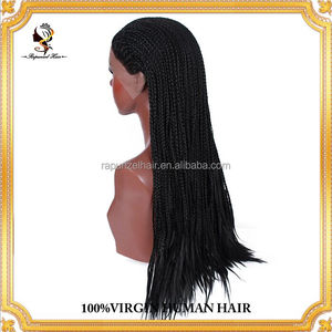 Perruques synthétiques QD Rapunzel Lace Front, cheveux à tresser, dentelle transparente, densité 250%, résistantes à la chaleur, petite taille, vente en gros - Product Image 5