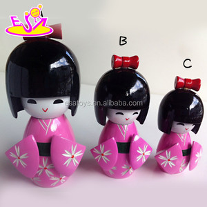 Venta al por mayor de madera de color kimono muñeca mejor vendedor kimonos japoneses kokeshi muñeca Real muñeca geisha japonesa <span class=keywords><strong>muñecas</strong></span> W06D070C - Product Image 6