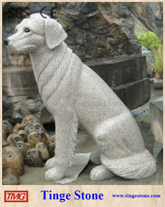 Carved Squating Dog Sculptures <strong>Stone</strong> Statue Designs - Product Image 2