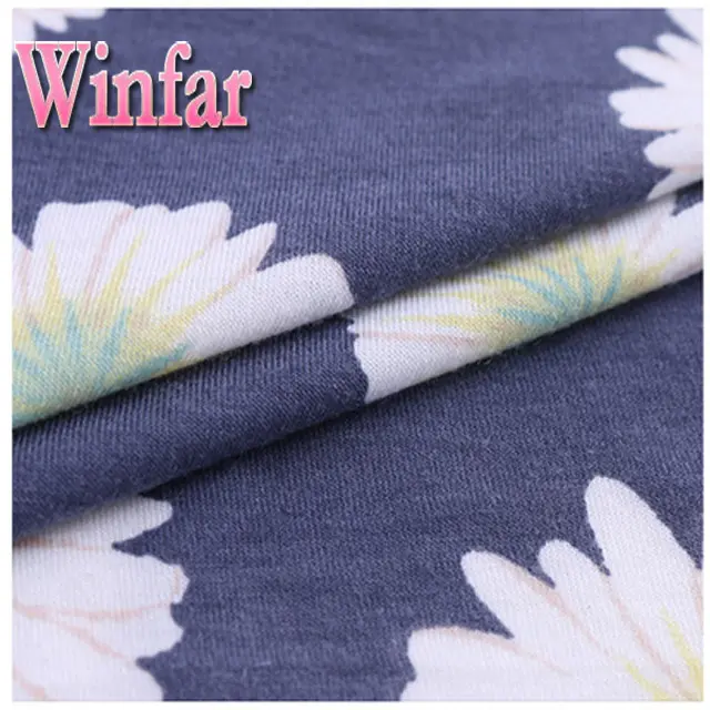 shaoxing made in china polyester flower pattern different types of fabric prints for garment