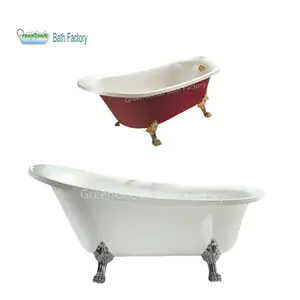 Одобренная CE Ванна GreenGoods, антикварная акриловая ванна с ножками из стекловолокна
