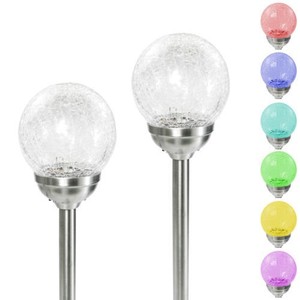 Produk Terlaris Lampu Taman Tenaga Surya Bola Kaca Retak - Product Image 2