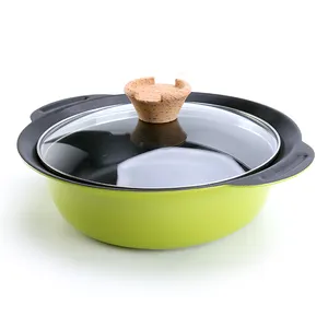 Japanese Table Pot 16/18/22/25cm Aluminum Non Stick Soup Pot Hot Pot