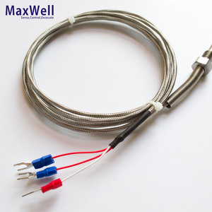 Sensor de Termopar Tipo K PIDMaxwell, Personalizable, de Acero Inoxidable, con Tornillo M4, Termopar de Inmersión con Aislamiento Mineral - Product Image 3