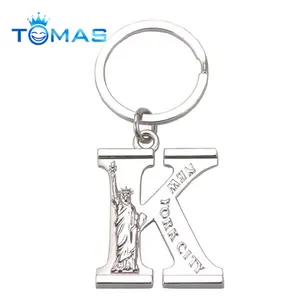 Alphabet shaped souvenir gifts letter k keychain