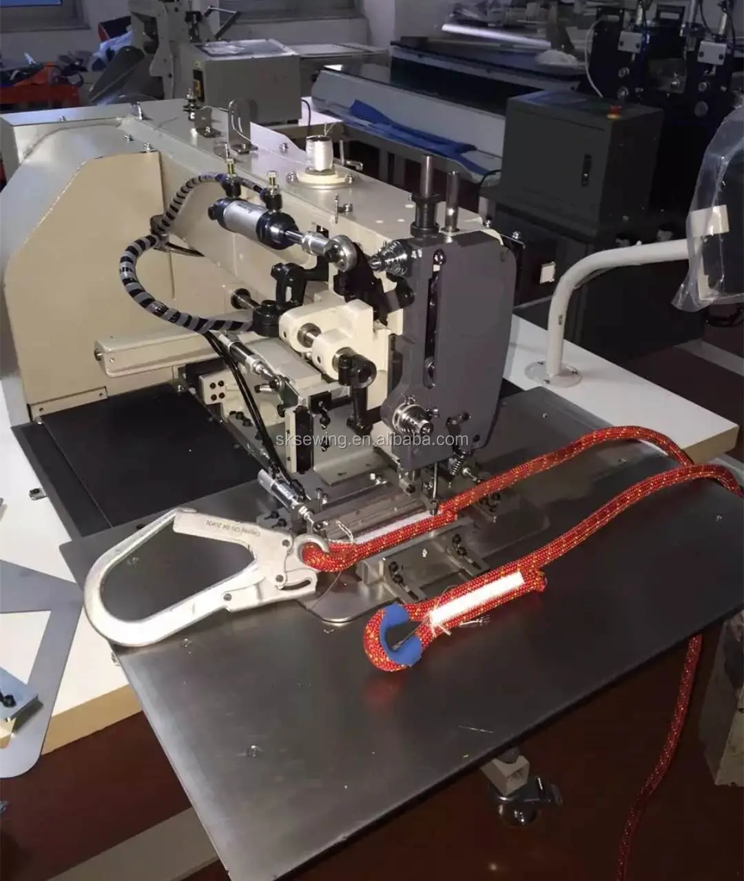 Automatische computerized Dik Materiaal touwen Webbing Sling Patroon naaimachine
