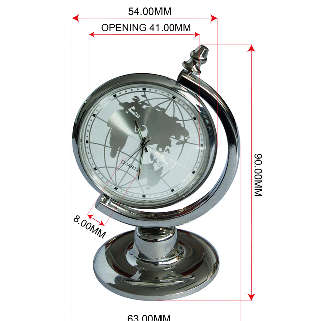 Hot Selling Alloy case Japan Quartz Movement Custom logo Desk Table Clock