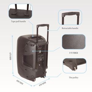 15 pollici professionale powered sistema di altoparlanti amplificati con <span class=keywords><strong>bluetooth</strong></span> - Product Image 4