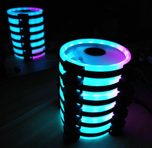 फैक्टरी थोक शीतलमून गेमिंग कंप्यूटर पीसी केस प्रशंसक 120 मिमी 6पिन rgb नियंत्रक के साथ सूट - Product Image 3