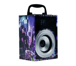 5W Houten Case KBQ-03A Draadloze Speaker Draagbare Speaker Ondersteuning Usb Tf Fm Aux KBQ03A Sound Box Met Led Licht outdoor