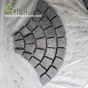 Prezzo al Metro di Ciottoli in Granito Nero Galassia per Pavimentazione - Product Image 3