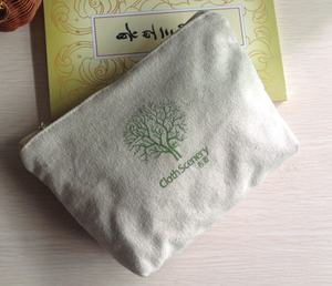 Pochette en toile de coton biologique 5 pièces, pochette d'emballage à fermeture éclair, sac de cosmétiques, en lin RPET naturel, pour maquillage - Product Image 3